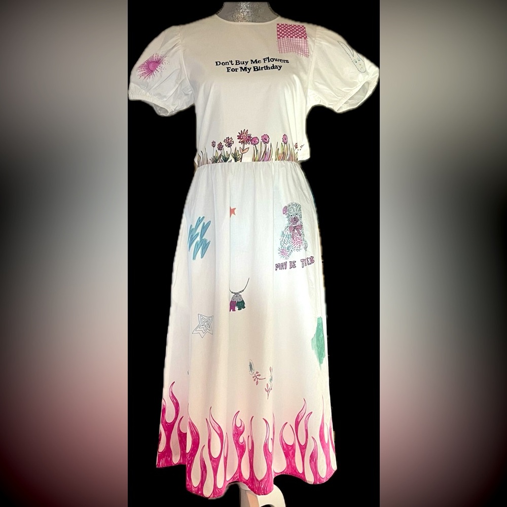 TEDDY FRESH Limited Edition Dress artwork by Hila Klein-MEDIUM 🧸